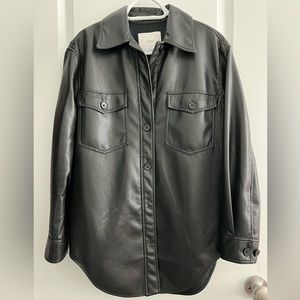 Aritzia Wilfred Ganna Vegan Leather Jacket